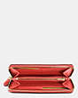 COACH®,ACCORDION ZIP WALLET,Leather,Mini,Light Gold/Deep Coral,Inside View,Top View