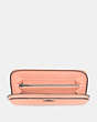 COACH®,ACCORDION ZIP WALLET,Leather,Mini,Pewter/Faded Blush,Inside View,Top View