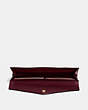 COACH®,SOFT WALLET,pusplitleather,Light Gold/Oxblood,Inside View,Top View