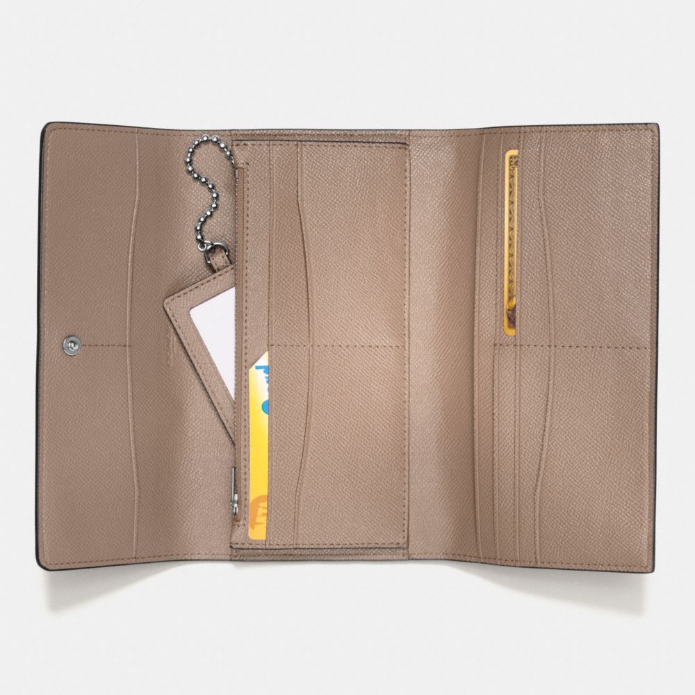 Trifold Wallet In Crossgrain Leather