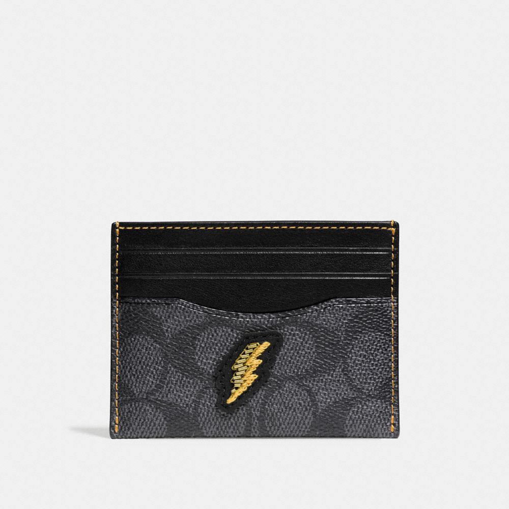 Card Case In Signature Leather With Embroidery