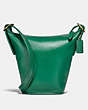 COACH®,DUFFLE 16,Smooth Leather,Medium,Brass/Green,Front View