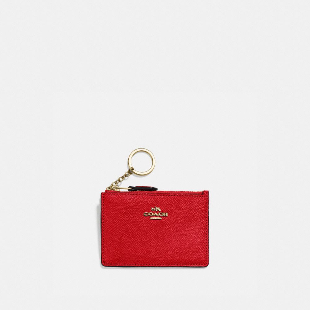 COACH®,Mini Skinny Id Case,Card Case,Metal,Logo,Key Ring,Casual,,Front View