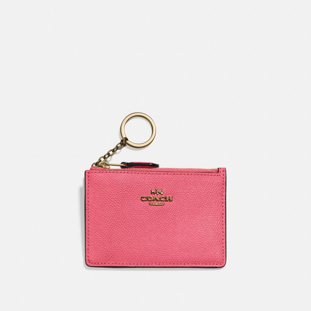 COACH®,Mini Skinny Id Case,Card Case,Metal,Logo,Key Ring,Casual,,Front View