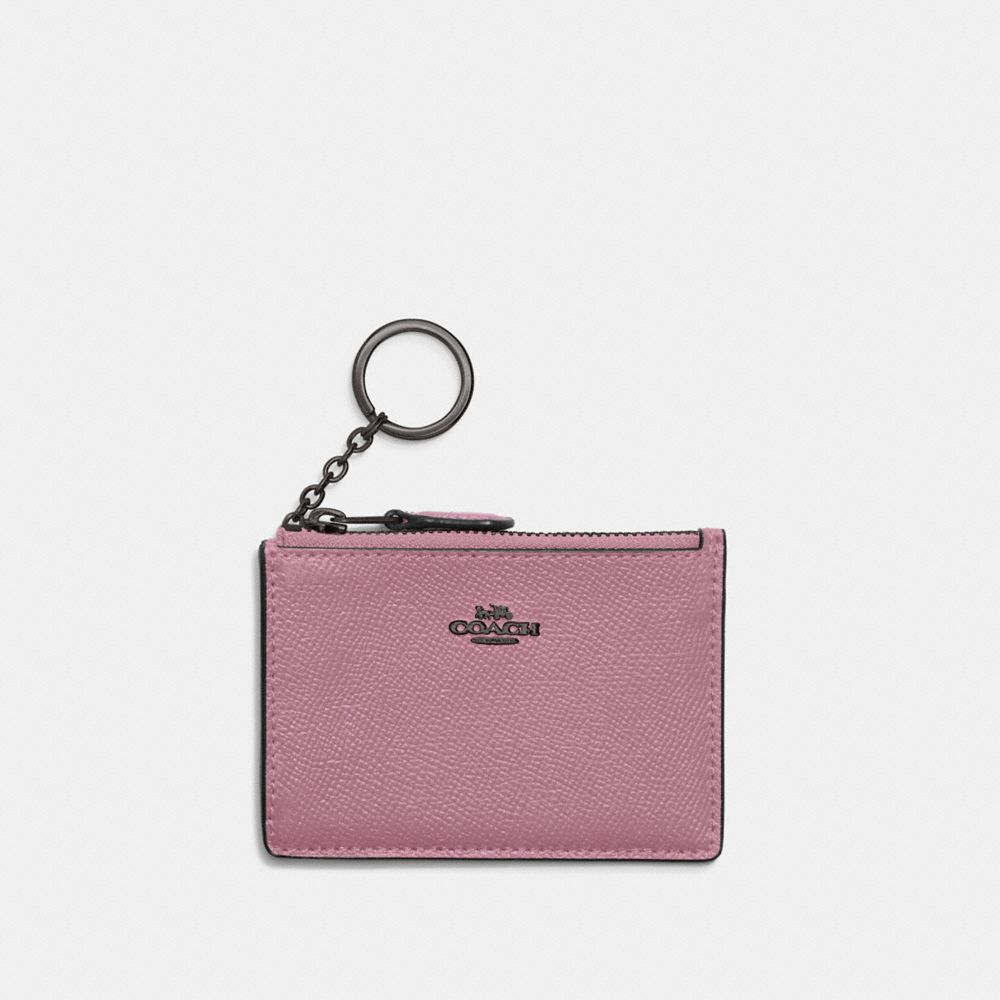 Pink coach best sale card holder