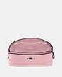 COACH®,COSMETIC CASE 17,Pebble Leather,Mini,Pewter/Aurora,Inside View,Top View