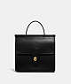 COACH®,WILLIS TOP HANDLE,Smooth Leather,Medium,Brass/Black,Front View