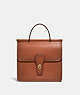 COACH®,WILLIS TOP HANDLE,Smooth Leather,Medium,Brass/1941 Saddle,Front View