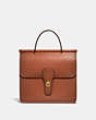 COACH®,WILLIS TOP HANDLE,Glovetanned Leather,Medium,Brass/1941 Saddle,Front View