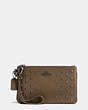 Small Wristlet In Polished Pebble Leather With Ombre Rivets