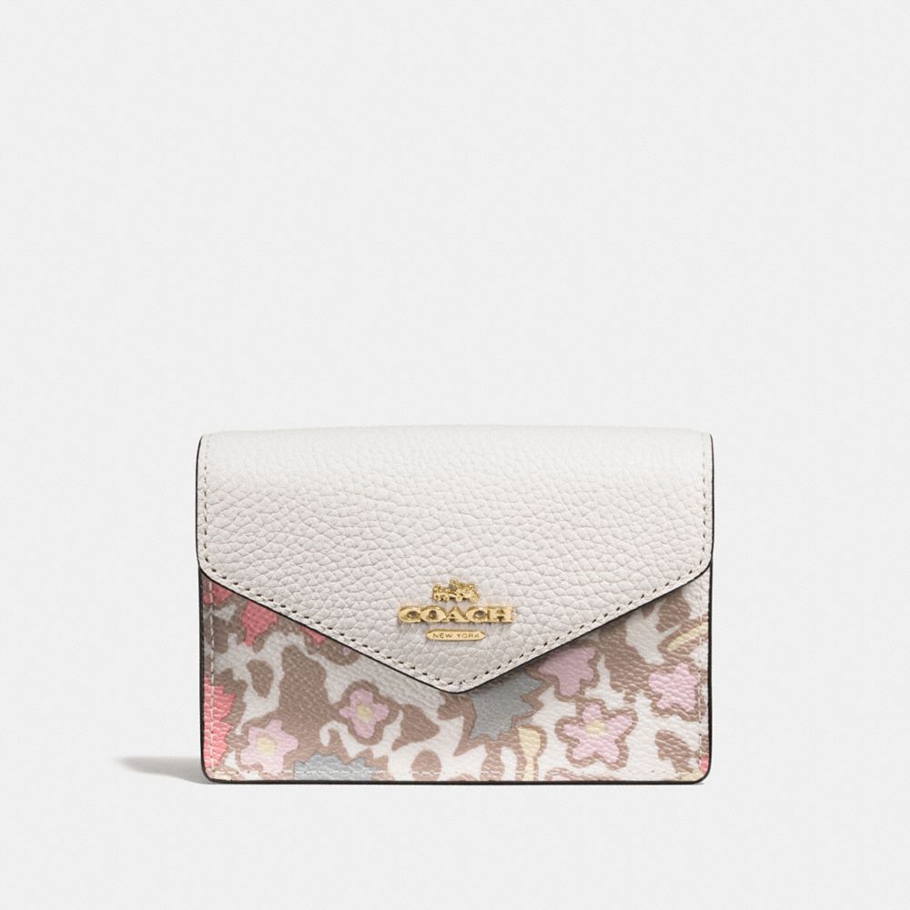 Envelope Card Case In Yankee Floral Print Coated Canvas