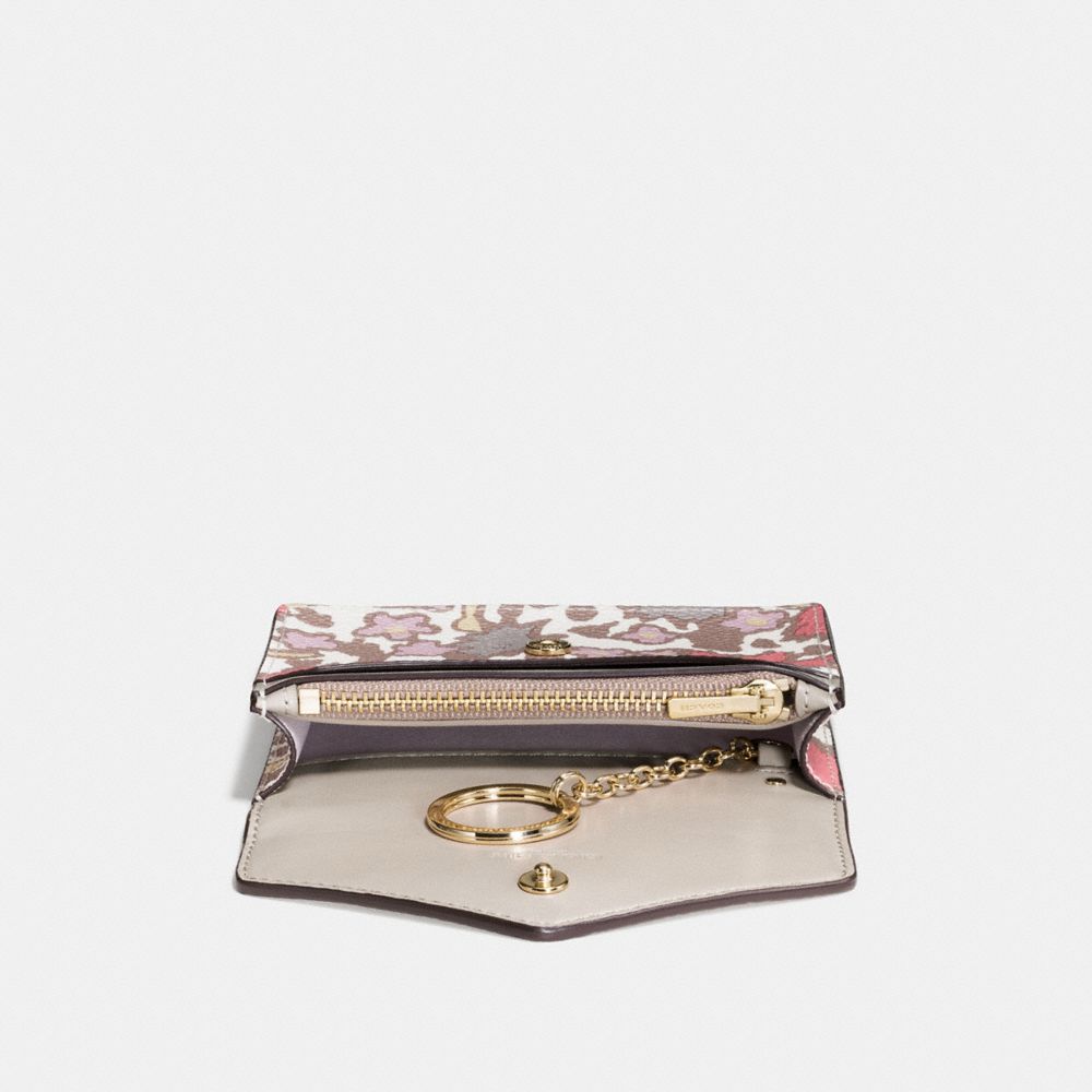 Envelope Card Case In Yankee Floral Print Coated Canvas