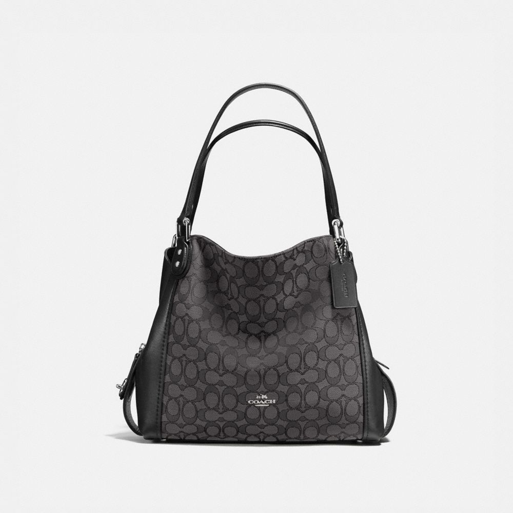 Coach edie shoulder online bag black