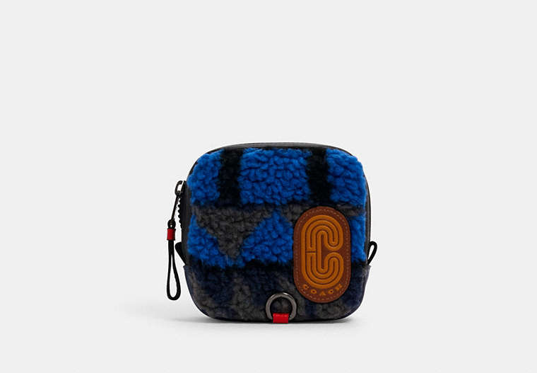 Square Hybrid Pouch With Geo Print And Coach Patch