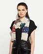 COACH®,YANKEE FLORAL PATCHWORK OBLONG,wool,CHALK/MULTI,Angle View