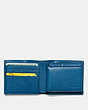 COACH®,3-IN-1 WALLET IN GRAIN LEATHER WITH PATCHES,Leather,Indigo,Inside View,Top View