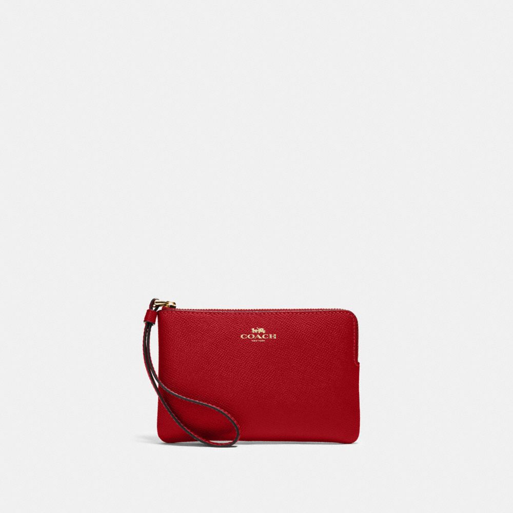 Red and black online coach wallet