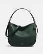 COACH®,CHELSEA HOBO 32,Leather,Dark Gunmetal/Ivy,Front View