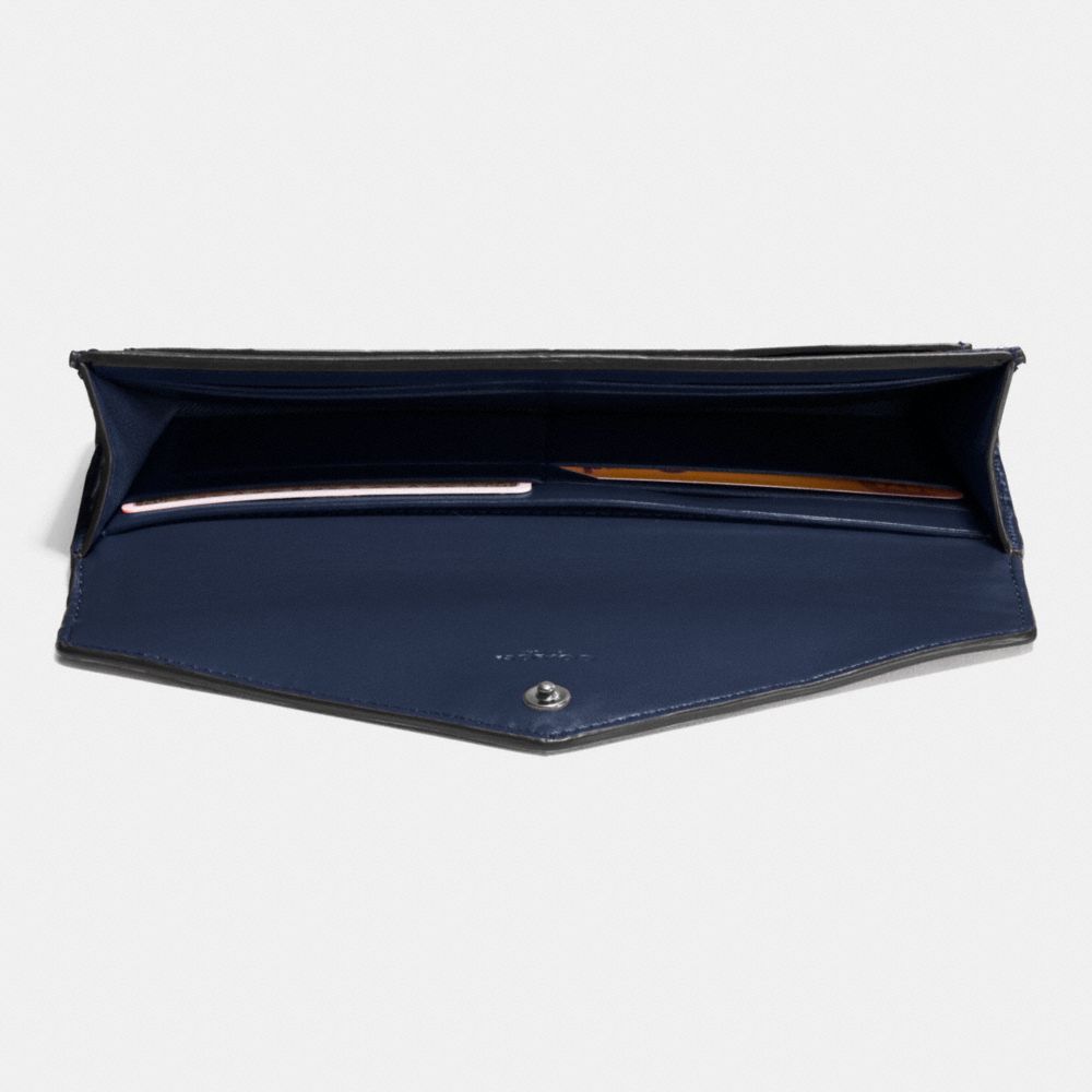 Soft Wallet In Croc Embossed Leather