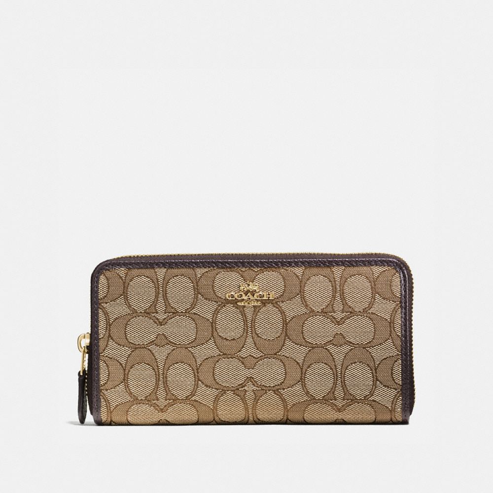 Accordion Zip Wallet In Signature Jacquard