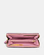 COACH®,ACCORDION ZIP WALLET,Pebbled Leather,Mini,Brass/Rose,Inside View,Top View
