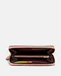 COACH®,ACCORDION ZIP WALLET,Pebbled Leather,Mini,Brass/Candy Pink,Inside View,Top View