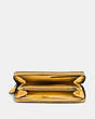 COACH®,ACCORDION ZIP WALLET,Pebbled Leather,Mini,Dark Gunmetal/Yellow Gold,Inside View,Top View