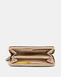 COACH®,ACCORDION ZIP WALLET,Pebbled Leather,Mini,Light Gold/Beechwood,Inside View,Top View