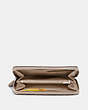 COACH®,ACCORDION ZIP WALLET,Pebbled Leather,Mini,Silver/Stone,Inside View,Top View