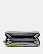COACH®,ACCORDION ZIP WALLET,Pebbled Leather,Mini,Pewter/Granite,Inside View,Top View