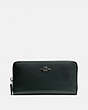 COACH®,ACCORDION ZIP WALLET,Mini,Pewter/Pine Green,Front View