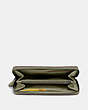 COACH®,ACCORDION ZIP WALLET,Pebbled Leather,Mini,Pewter/Light Fern,Inside View,Top View