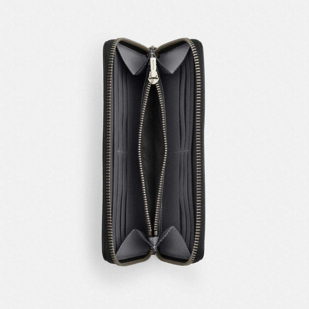 COACH®,アコーディオン ウォレット,長財布,ｲﾝﾀﾞｽﾄﾘｱﾙ ｸﾞﾚｰ
