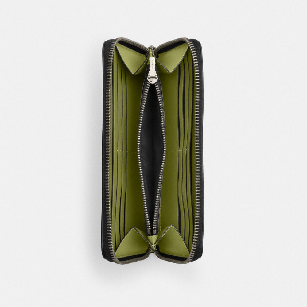 COACH®,アコーディオン ウォレット,長財布,ｲｴﾛｰ ｸﾞﾘｰﾝ