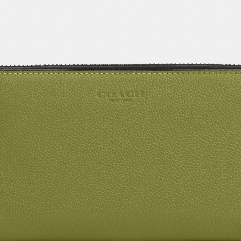 COACH®,アコーディオン ウォレット,長財布,ｲｴﾛｰ ｸﾞﾘｰﾝ