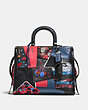COACH®,ROGUE WITH EMBELLISHED PATCHWORK,Leather,Large,BP/1941 Red Multi,Front View
