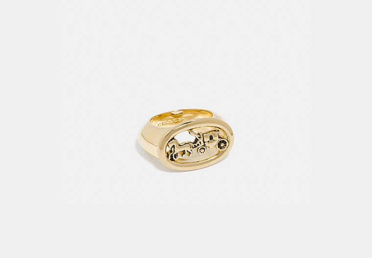 Horse And Carriage Oval Ring