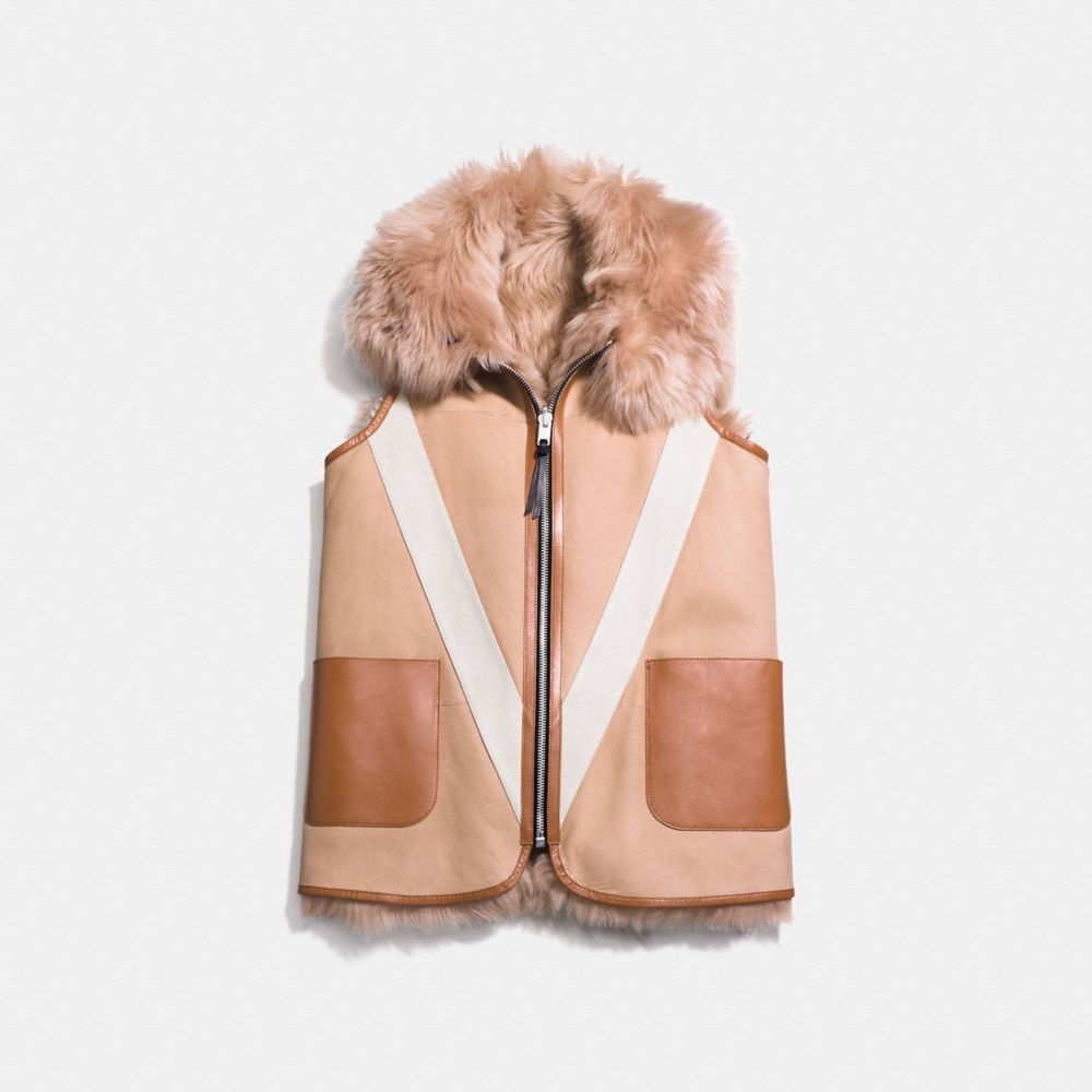 Apr s Ski Reversible Shearling Vest COACH