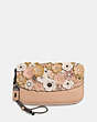 COACH®,CLUTCH WITH TEA ROSE,Leather,Black Copper/Beechwood,Front View