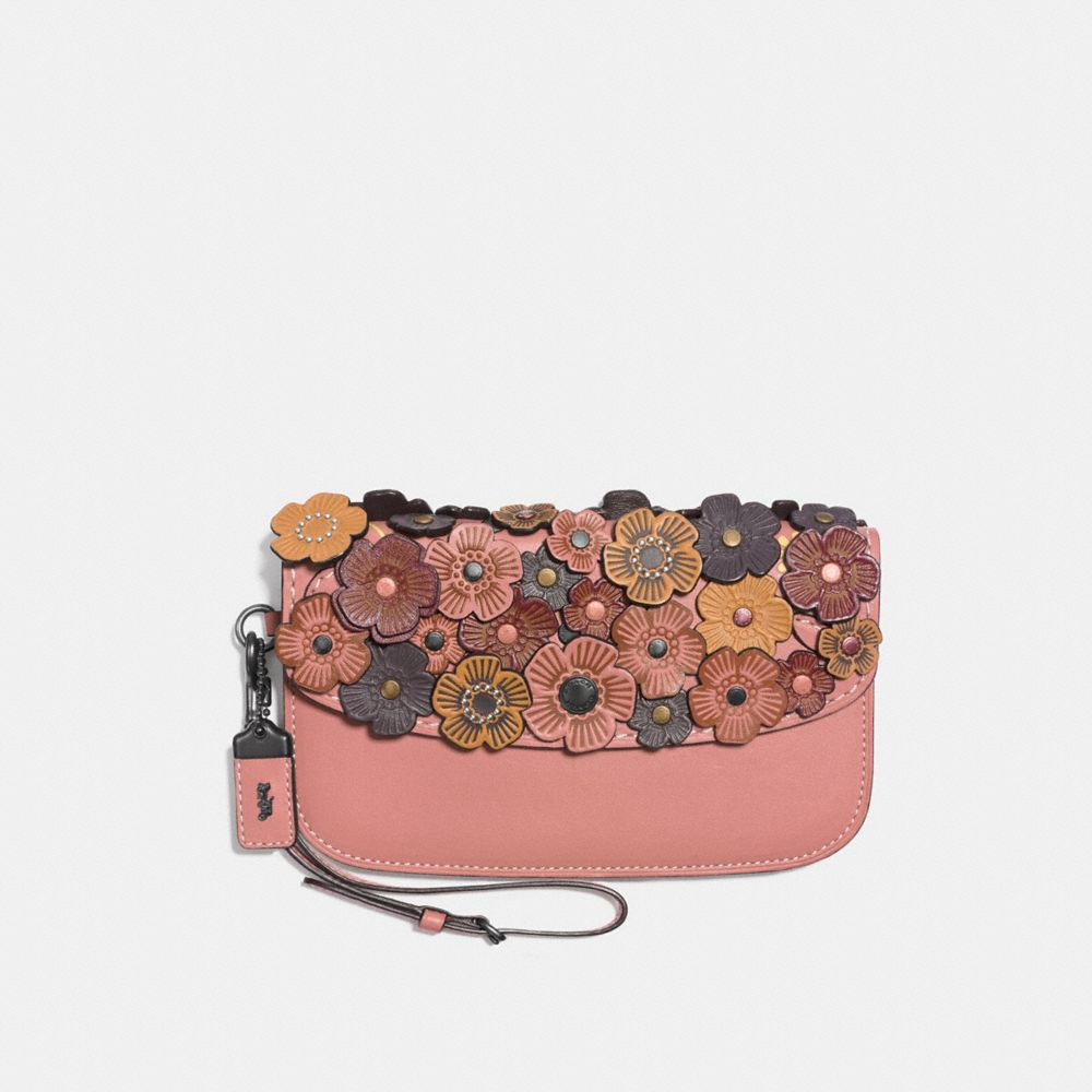 COACH®,POCHETTE ROSE THÉ,Cuir,étain/Melon,Front View