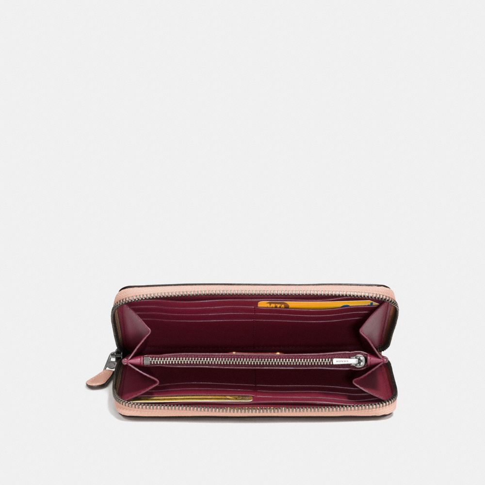 COACH®,Accordion Zip Wallet With Meadowlark,,Inside View,Top View