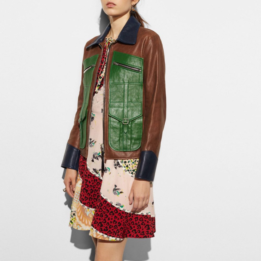 Four Pocket Leather Jacket