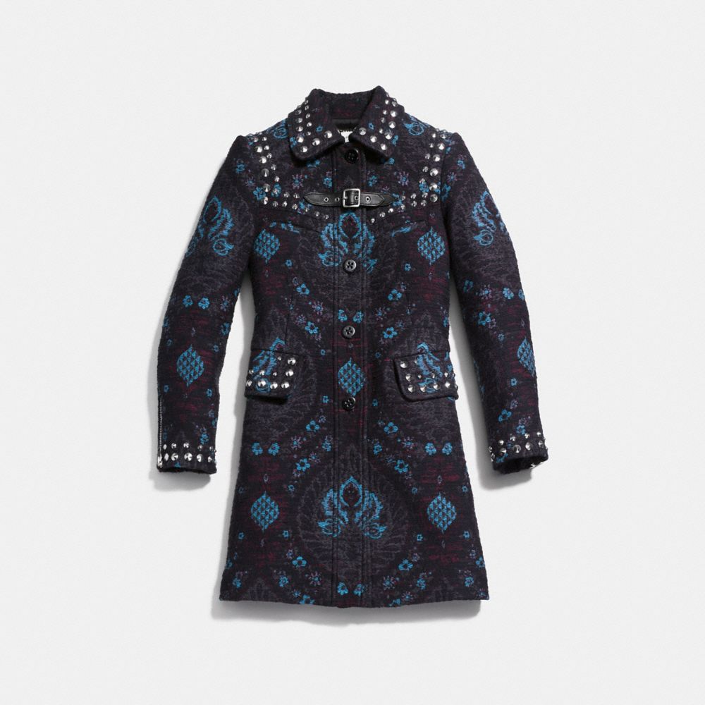 Studded Tapestry Coat