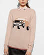 COACH®,CAR SWEATER,cashmere,SHELL,Front View