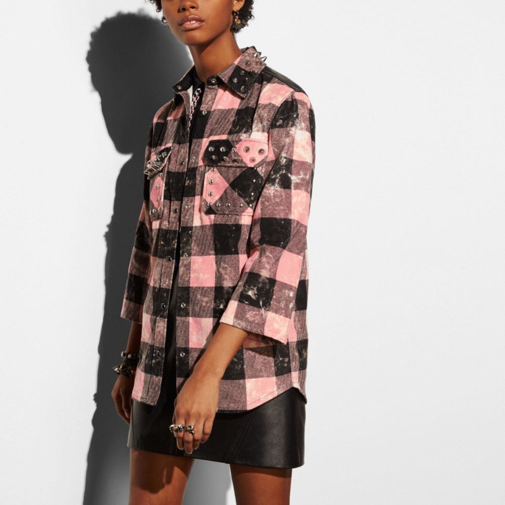 Stud Plaid Shirt