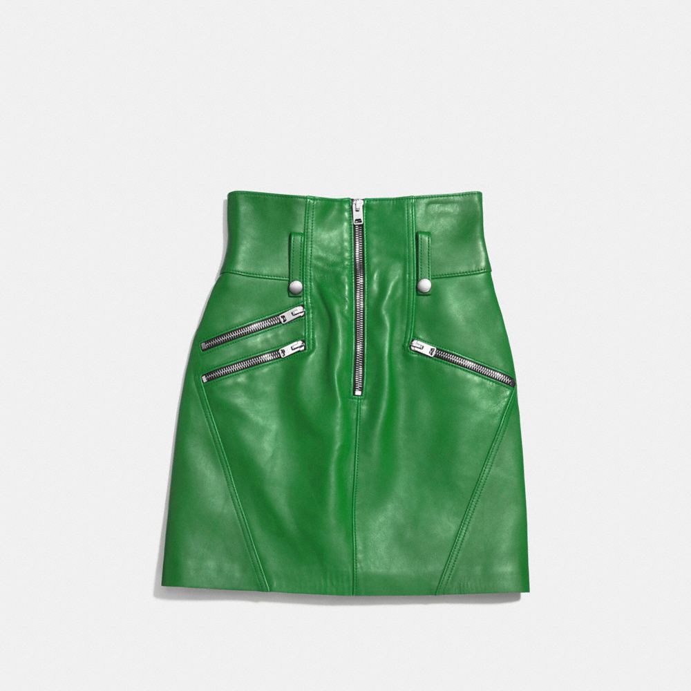 High Waisted Moto Skirt