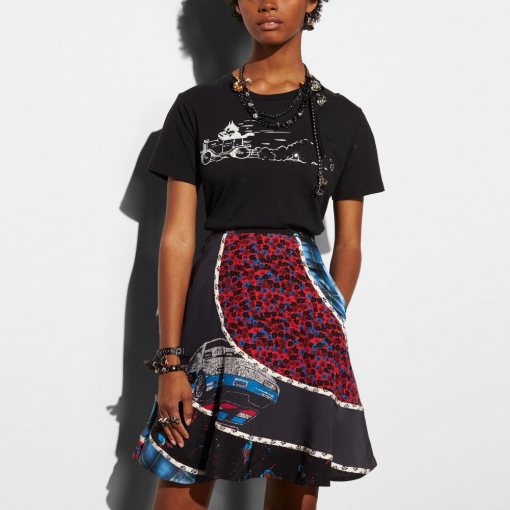 Car Circular Patchwork Skirt