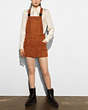 Suede Pinafore Dress