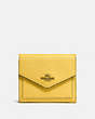 COACH®,SMALL WALLET,Leather,Brass/Sunlight,Front View