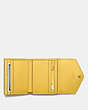 COACH®,SMALL WALLET,Leather,Brass/Sunlight,Inside View,Top View